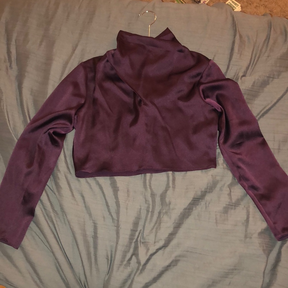 Zara Cropped Silk Blouse